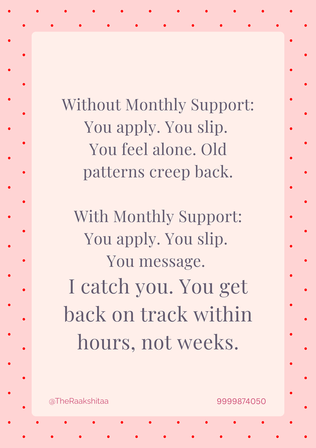 Monthly Support - For Graduates Only