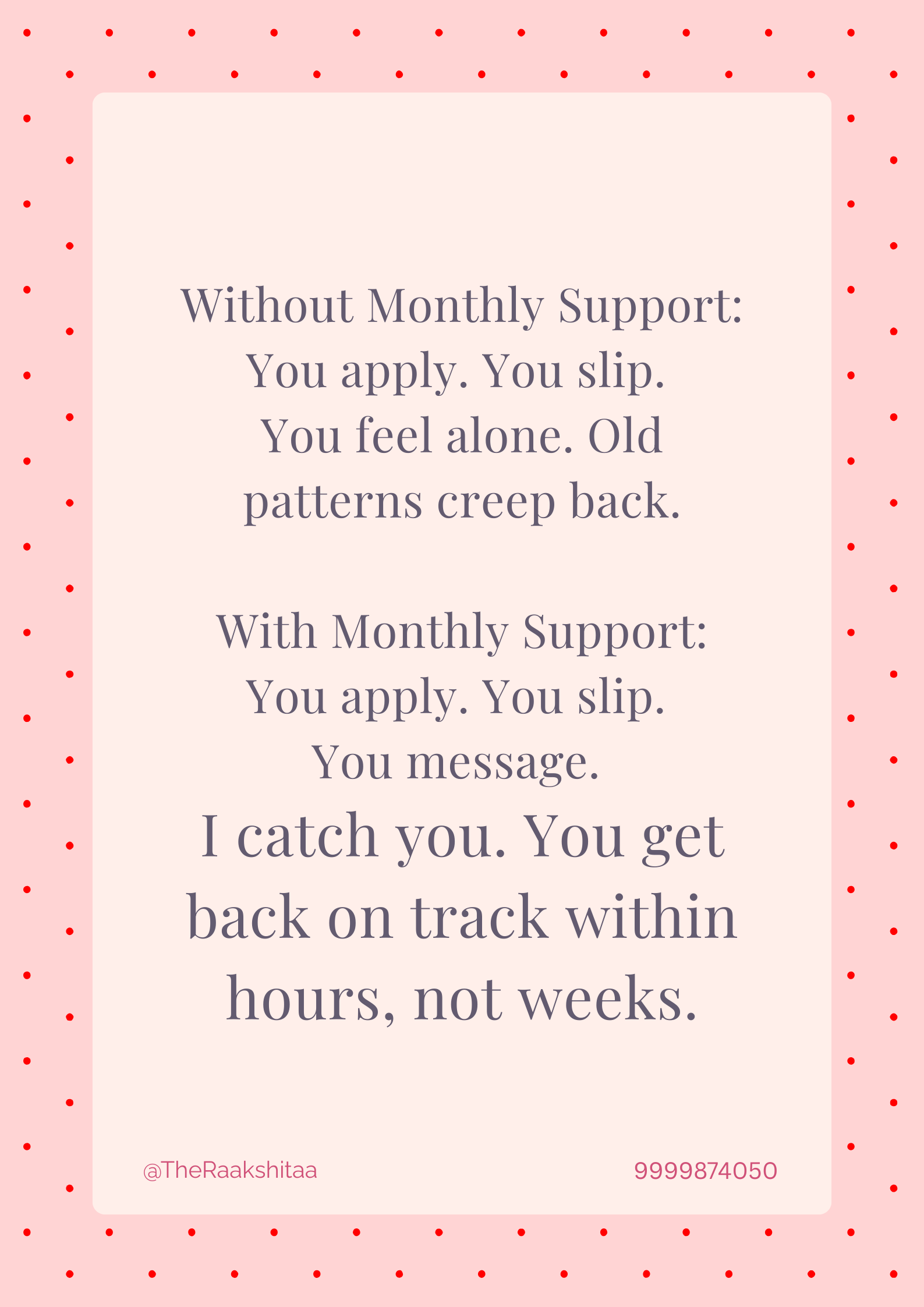 Monthly Support - For Graduates Only